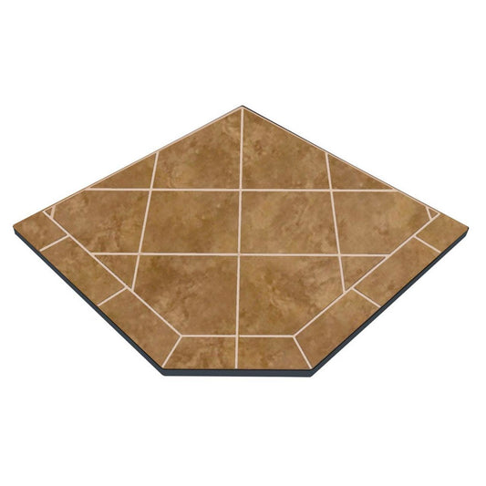 Bianco Brown 40" x 40" Single Cut Corner Hearth Pad