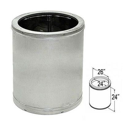 24'' x 24'' DuraTech Galvanized Chimney Pipe - 24DT-24
