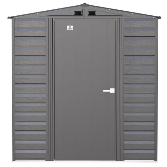 Arrow Select 6' x 7' Steel Storage Shed - Charcoal