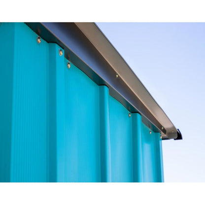 Spacemaker 4 x 3 Patio Shed - Teal and Anthracite