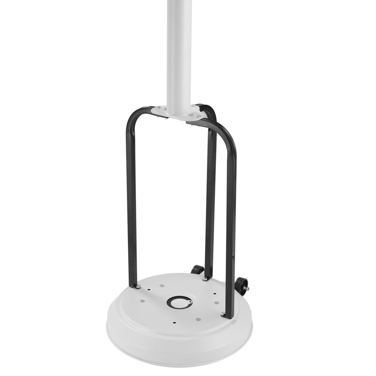 Fire Sense Matte White Finish Patio Heater with Wheels - 67132