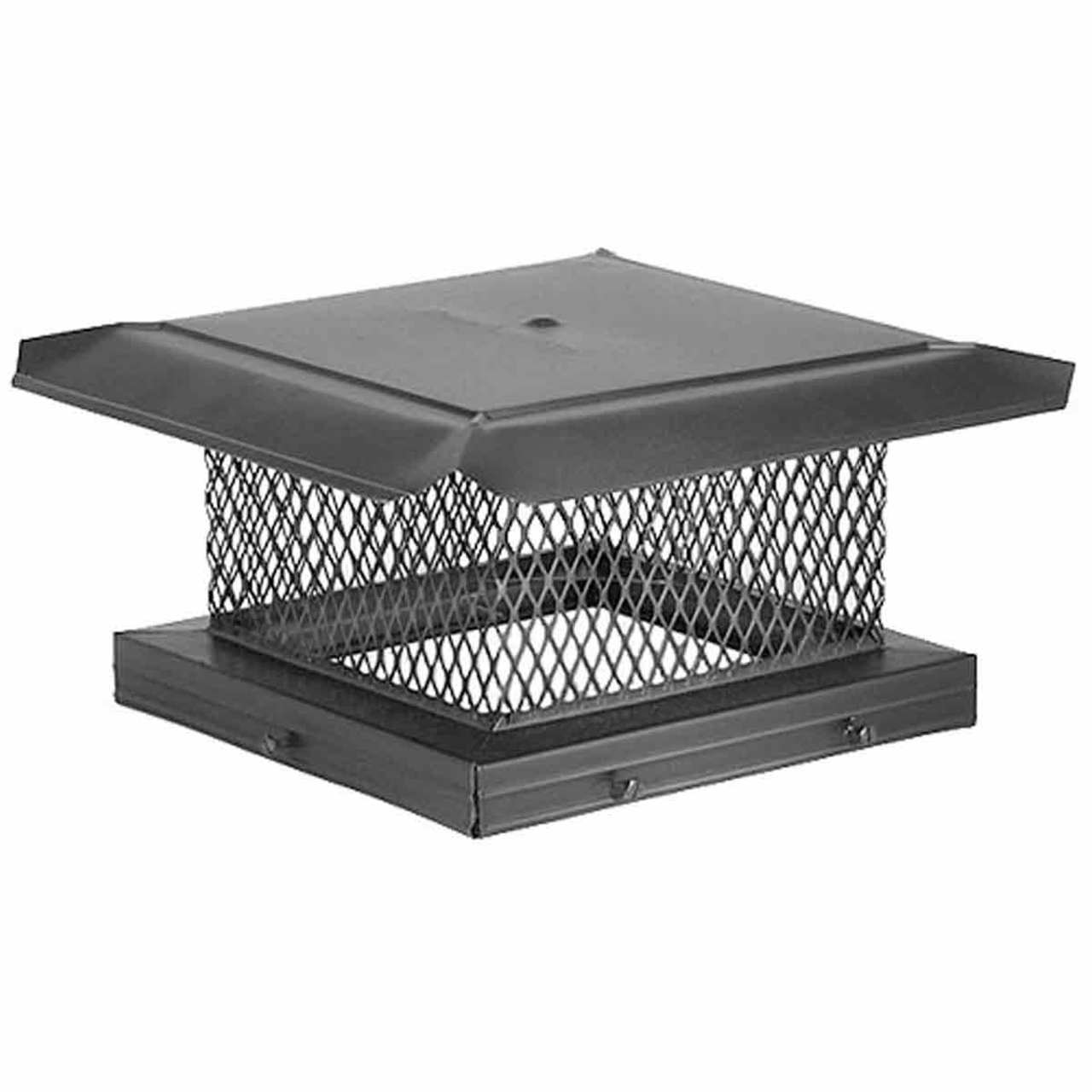 8" x 17" HomeSaver Pro Galvanized Stainless Single-Flue Chimney Cap - 14705