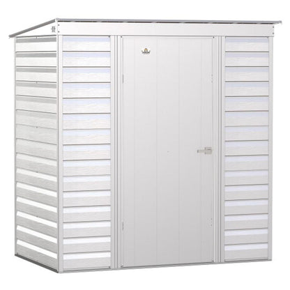 Arrow Select 6' x 4' Steel Storage Shed  -  Flute Gray