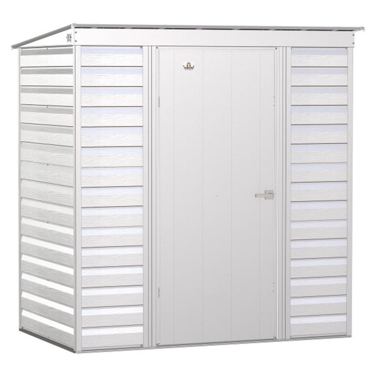 Arrow Select 6' x 4' Steel Storage Shed  -  Flute Gray