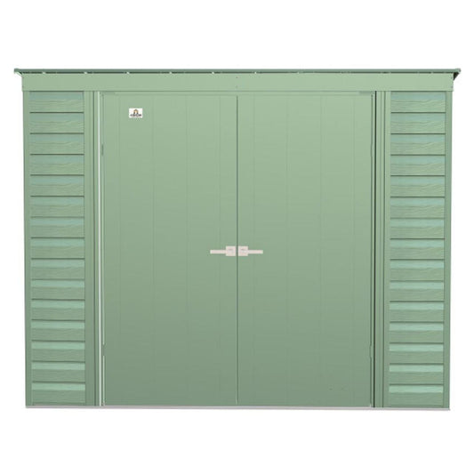 Arrow Select 8' x 4' Steel Storage Shed  -  Sage Green