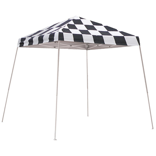 Pop-Up HD 8' x 8' Slant Leg Canopy -  Checkered Flag