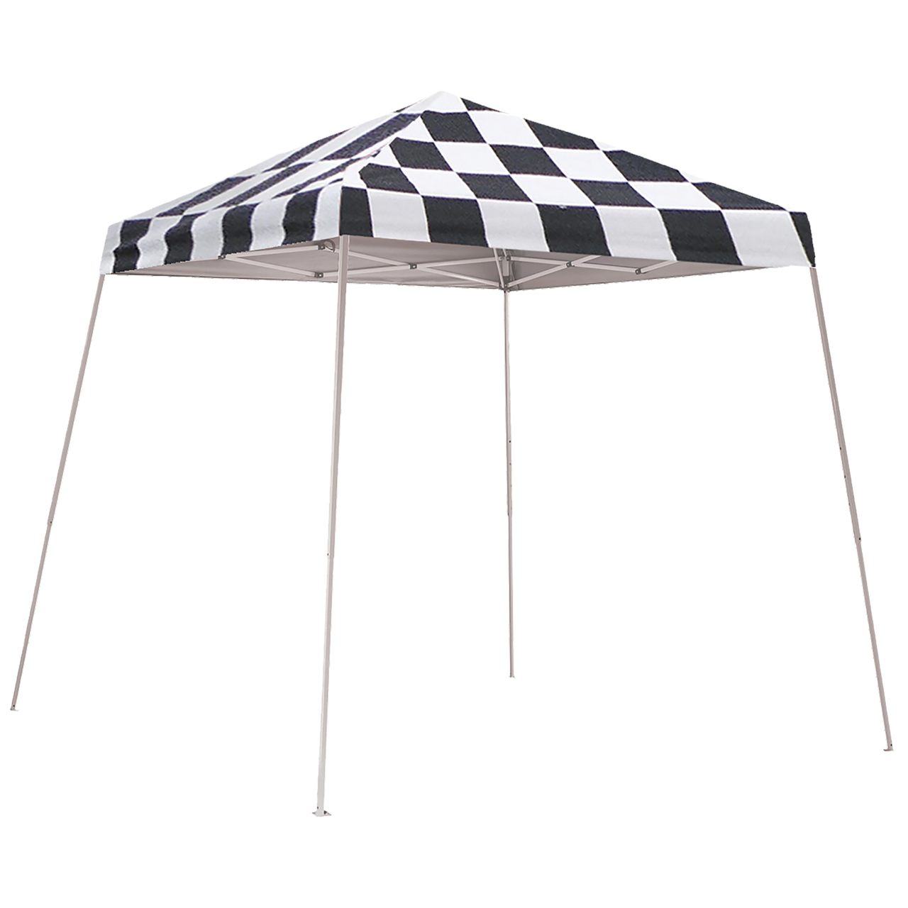 Pop-Up HD 8' x 8' Slant Leg Canopy -  Checkered Flag
