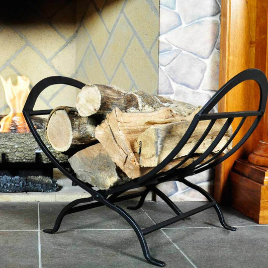 Black Wrought Iron Log Holder