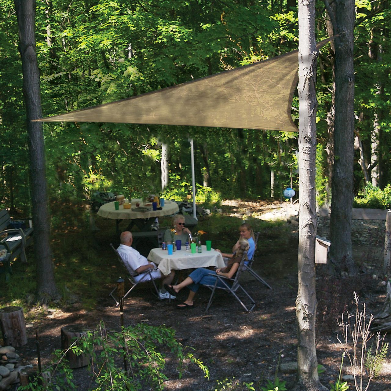 16' x 16' Heavyweight Triangle Shade Sail - Sand