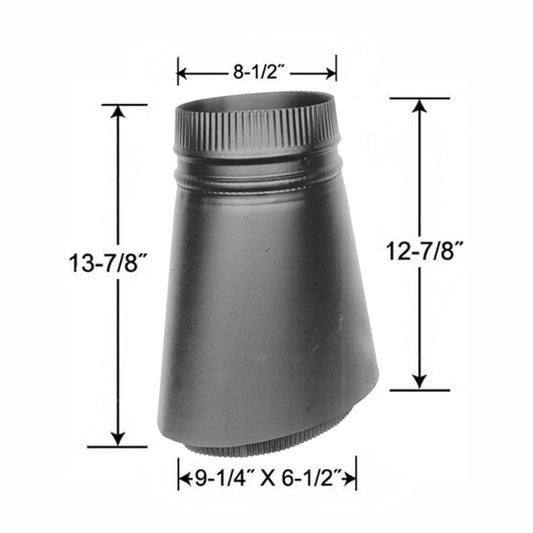 8" DSP Oval to Round Adaptor - DSP-8-OTR