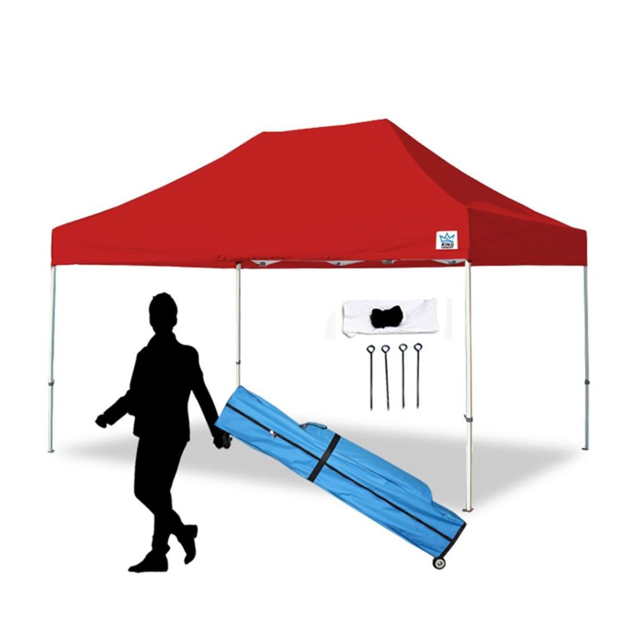 King Canopy 10' x 15' Tuff Tent Canopy - Red