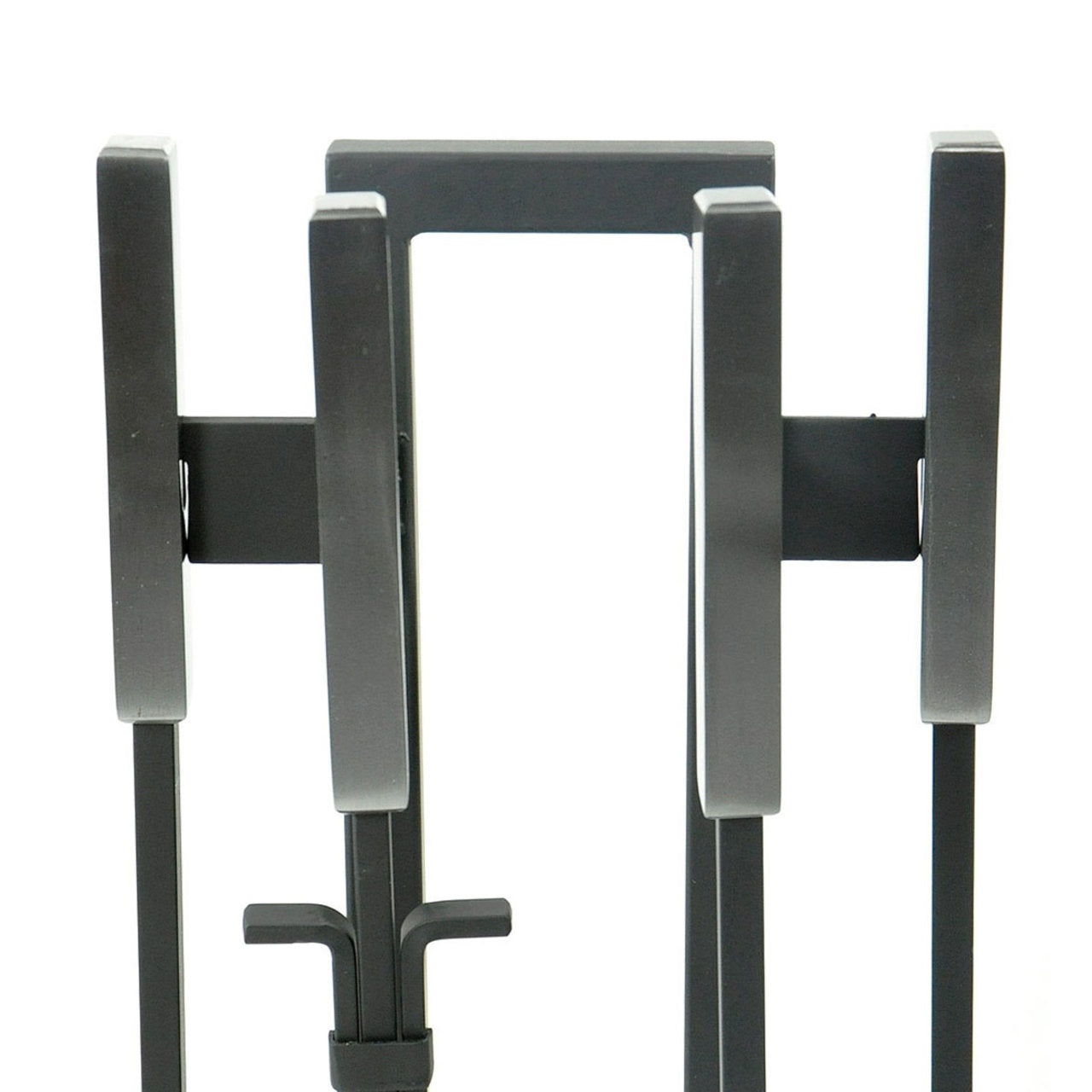 Pilgrim 5 Piece Matte Black Modern Tool Set - Brushed Steel Handles