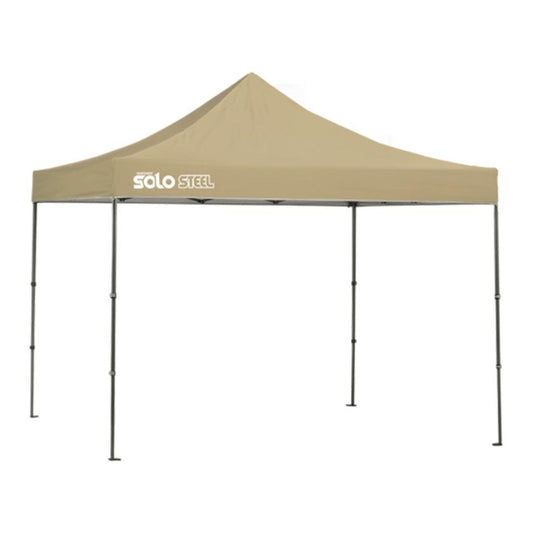 Solo Steel 100 10' x 10' Straight Leg Canopy - Khaki
