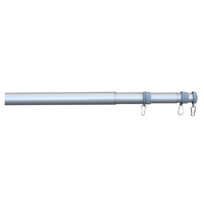 Super Tough 20ft Telescoping Silver Flagpole with Sewn Nylon US Made Flag