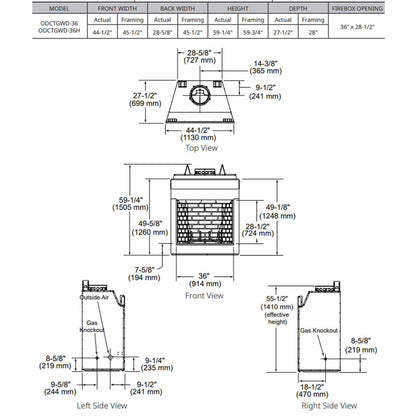 Outdoor Lifestyles Cottagewood 36" Wood-Burning Fireplace - ODCTGWD-36