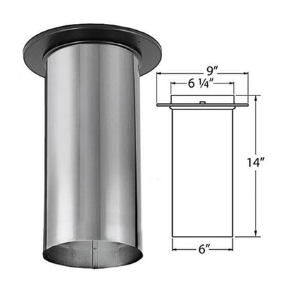 6" DuraBlack Stainless Steel Slip Connector - 6DBK-SCSS
