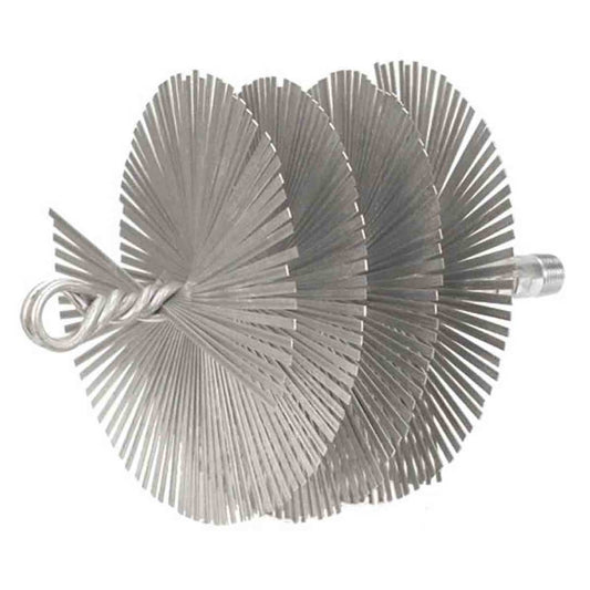 6" Round Heavy-Duty (Flat Wire) Chimney Brush 3/8" NPT - 33606