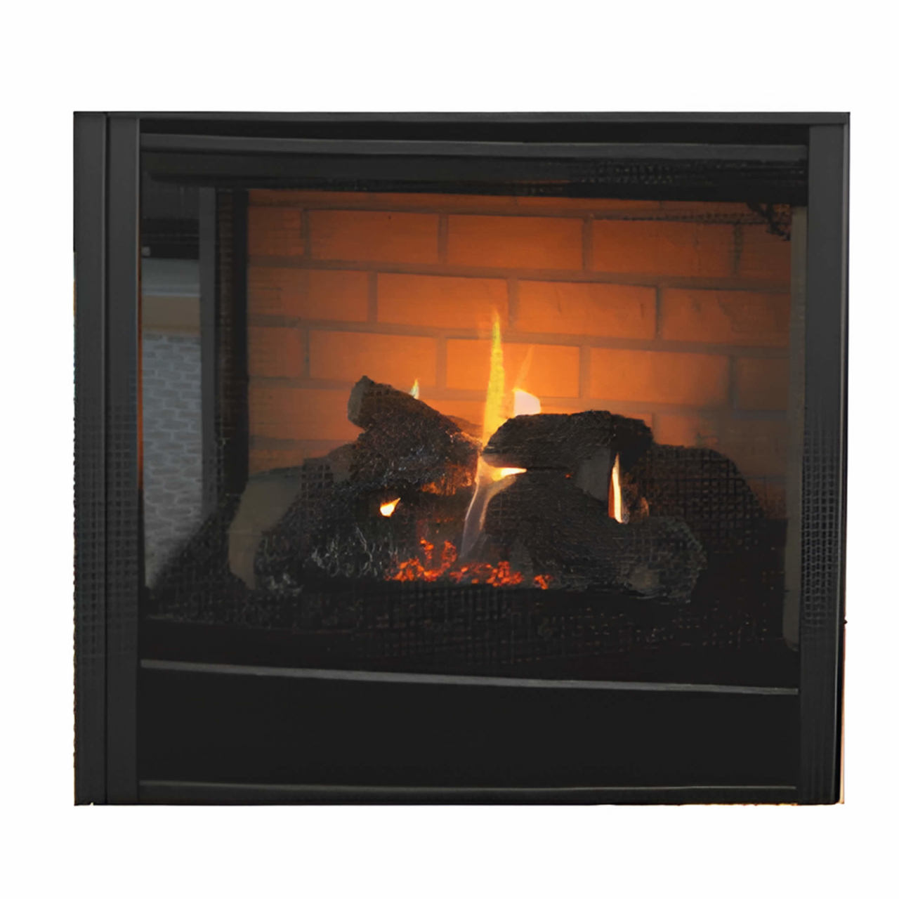 Majestic Corner End Panel Firescreen Front, Black - COREP-36BK