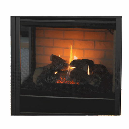 Majestic Corner End Panel Firescreen Front, Black - COREP-36BK