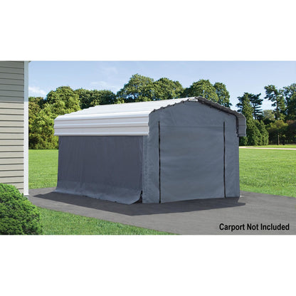 Arrow 10  x 15 Enclosure Wall Kit ONLY for Carport- Gray