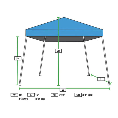 King Canopy  10 x 10 Blue Instant Pop Up Tent