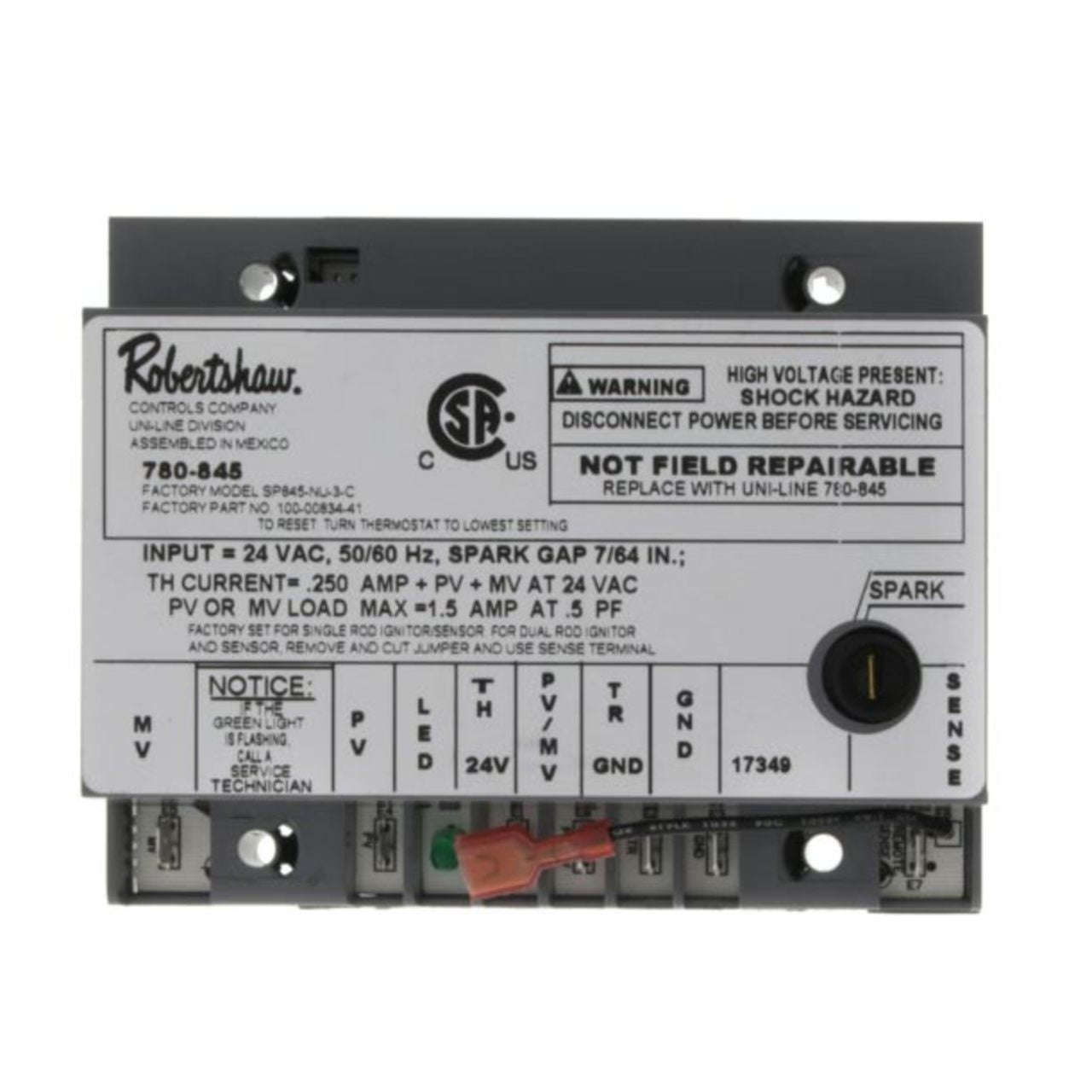 Grand Canyon Gas Logs Ignition Module (Lockout) IPI Ignition (Robertshaw)