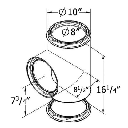 8'' Shasta Vent Thru The Wall Kit