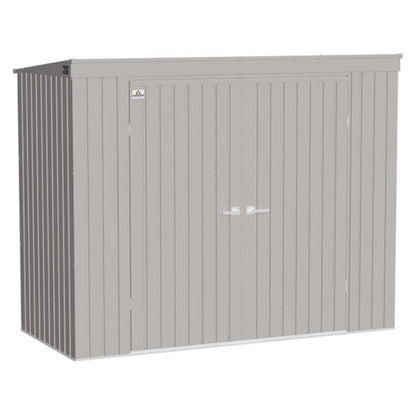 Arrow Elite Steel Storage Shed 8 x 4 -  Cool Gray