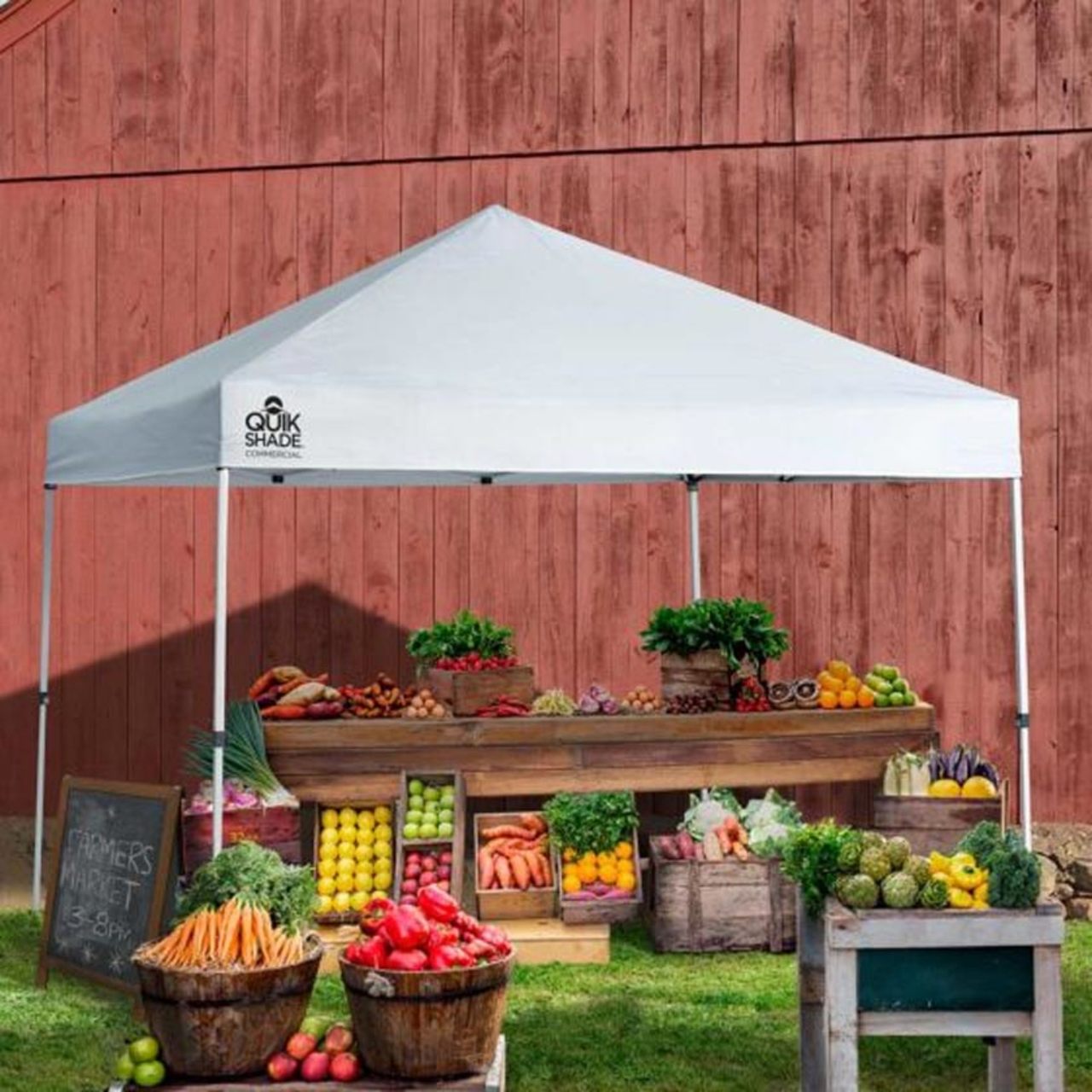 Commercial C100 10' x 10' Straight Leg Canopy - White