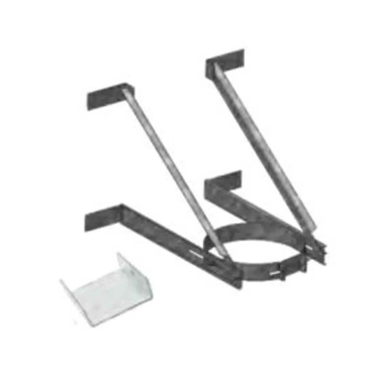 DuraTech 6''-8'' Adjustable Extended Wall Support- Stainless Steel - 6DT-XWS-SS