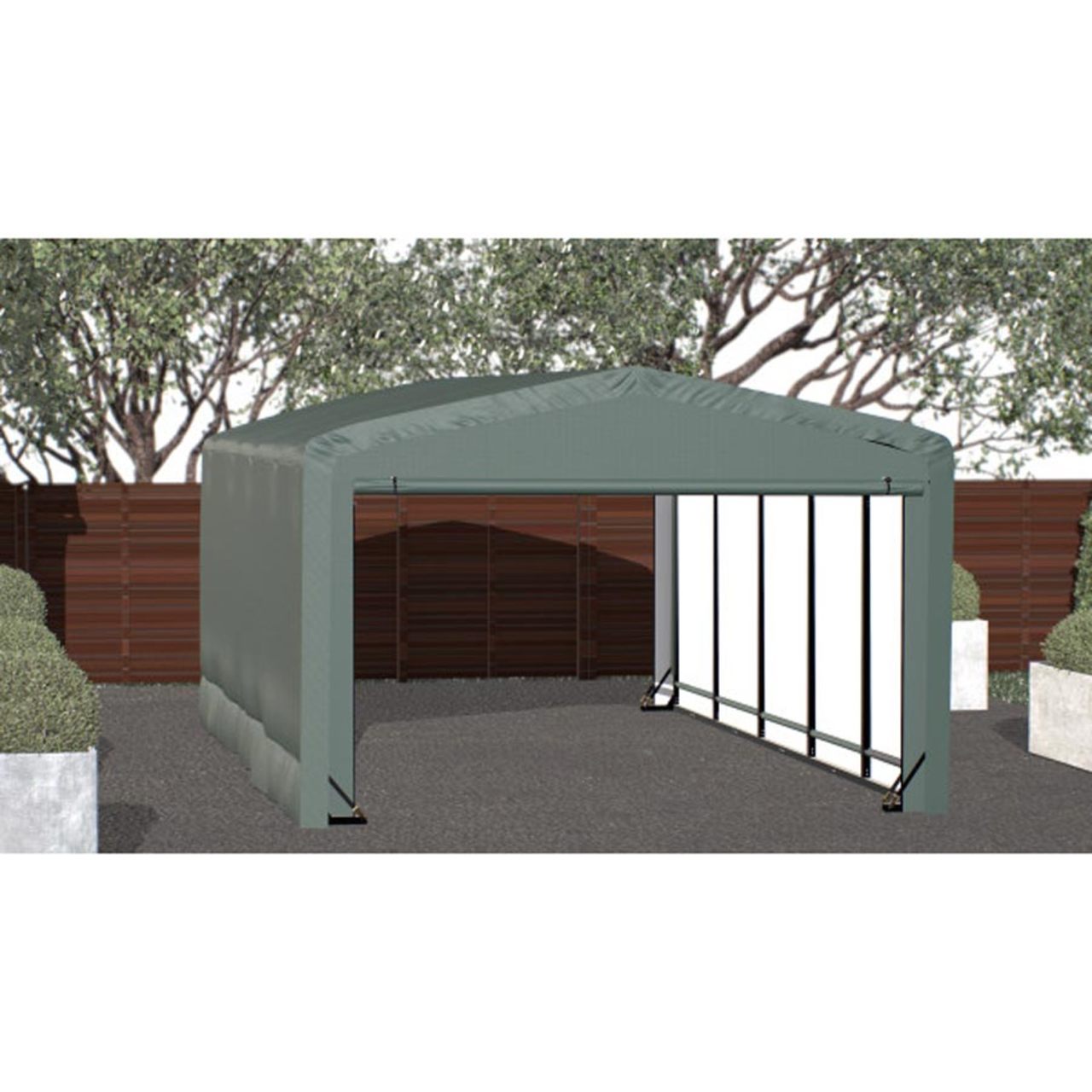 ShelterTube 12' x 23' x 8' Wind & Snow-Load Rated Garage - Green