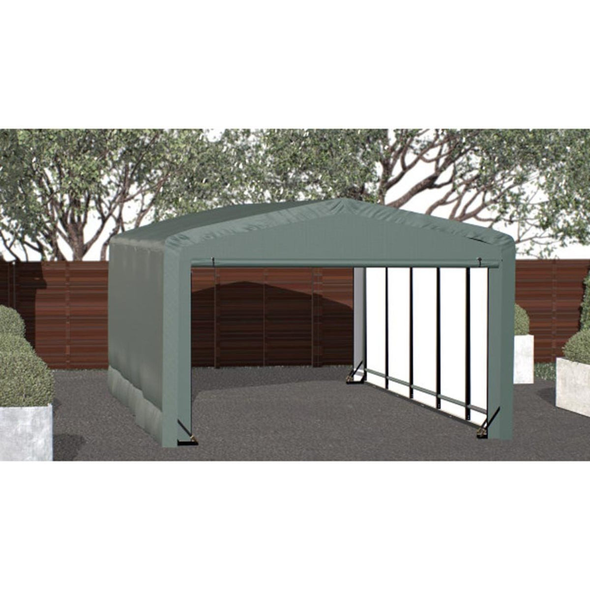 ShelterTube 12' x 23' x 8' Wind & Snow-Load Rated Garage - Green