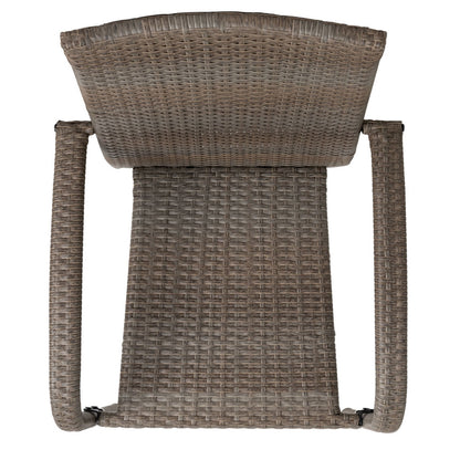 Fire Sense Weathered Gray Morgan Outdoor Wicker Stacking Chair - Set of 2 - 65254 (64529)
