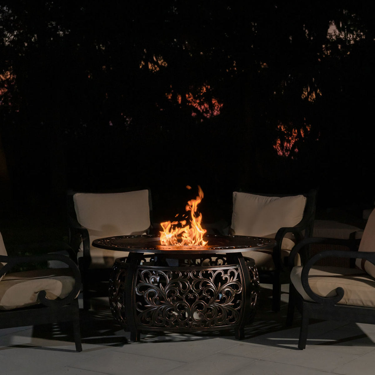 Fire Sense Toulon Oval Aluminum LP Fire Pit - 62198