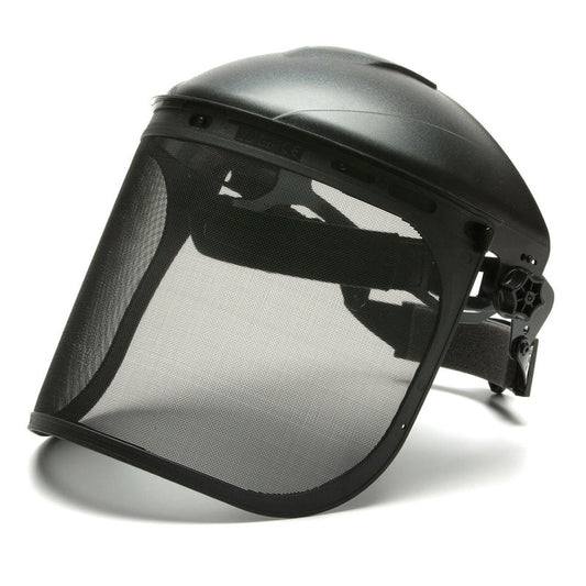 Pyramex Ridgeline Ratchet Headgear with Steel Wire Mesh Face Shield Combo - S1060 & HGBR