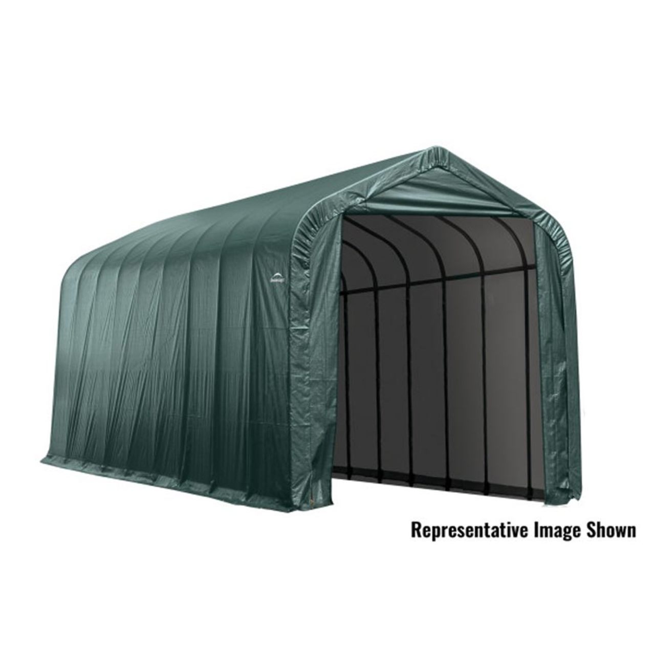 ShelterCoat 15' x  24' Garage With Peak Roof - Gray