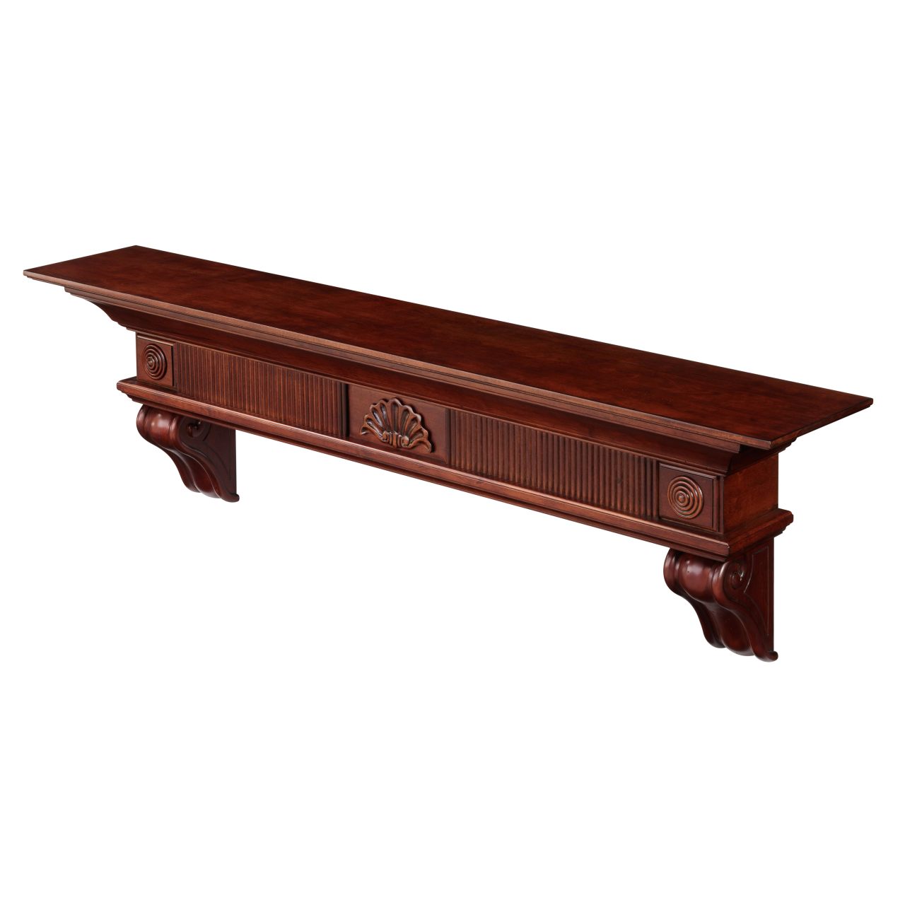 60" Devonshire Fireplace Shelf by Pearl Mantels - Cherry Distressed Finish