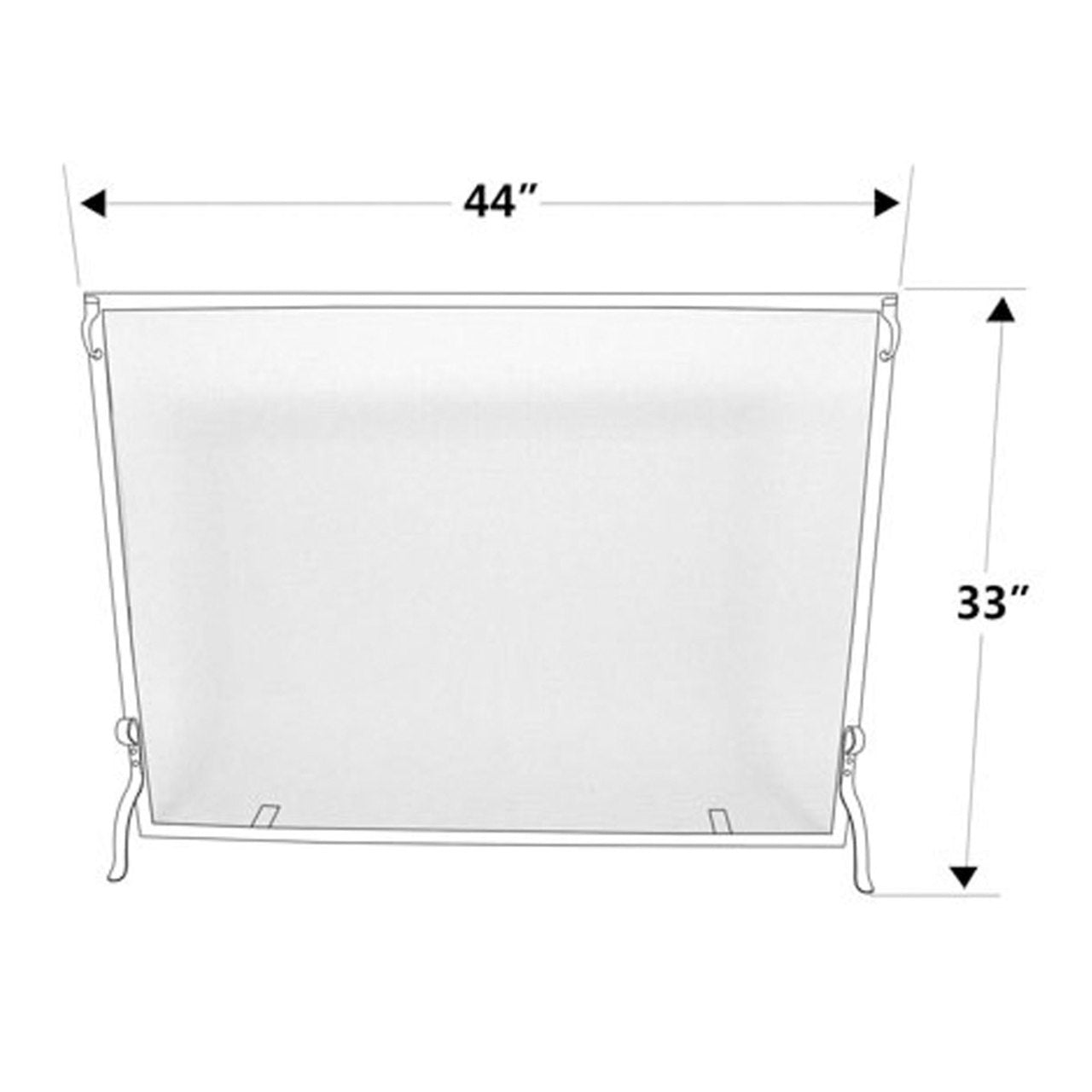 Pilgrim Forged Iron Fireplace Screen - Matte Black 44" x 33"