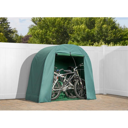6'8" x 3' x 5'6" Green Bike Shed