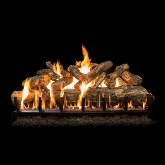 Grand Canyon 72" Arizona Weathered Oak Jumbo See Through Gas Log Set - Vented