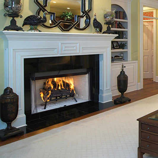 36" Superior Radiant 3000 Woodburning Fireplace- Insulated White Stacked Panels