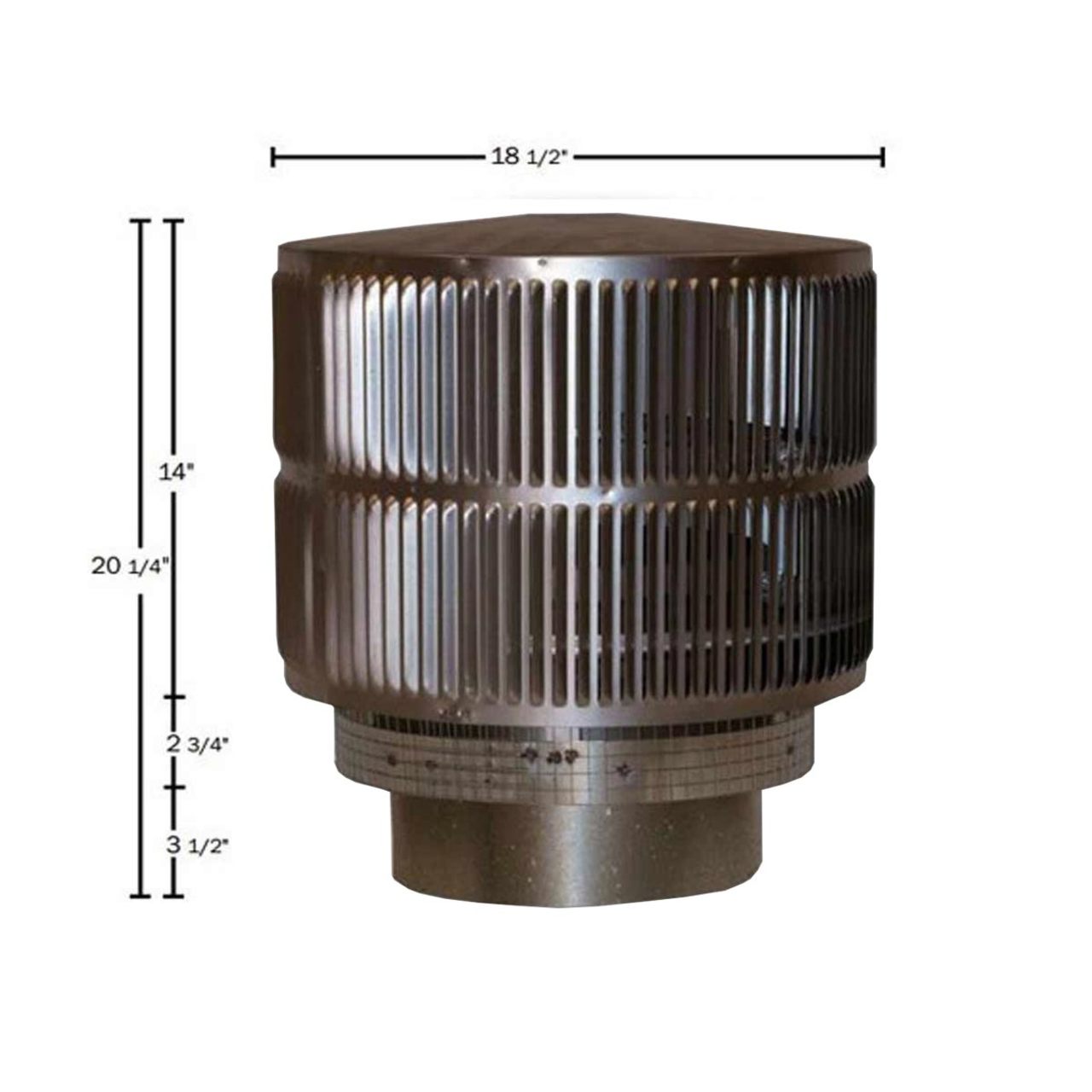12" Superior Round Chimney Cap with Louvered Screen