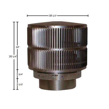 12" Superior Round Chimney Cap with Louvered Screen