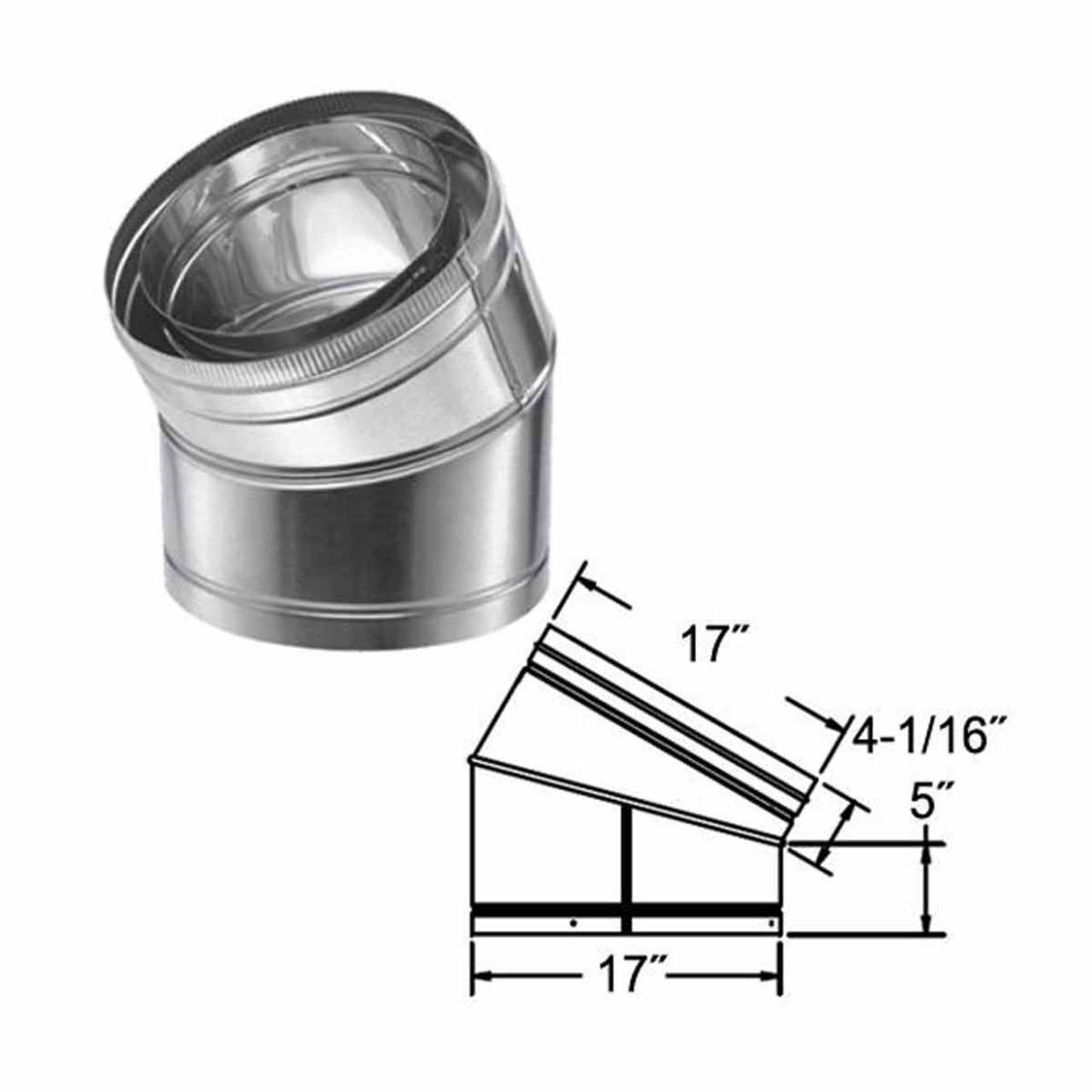14" DuraChimney II 30 Degree Elbow - 14DCA-E30
