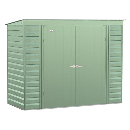Arrow Select 8' x 4' Steel Storage Shed  -  Sage Green