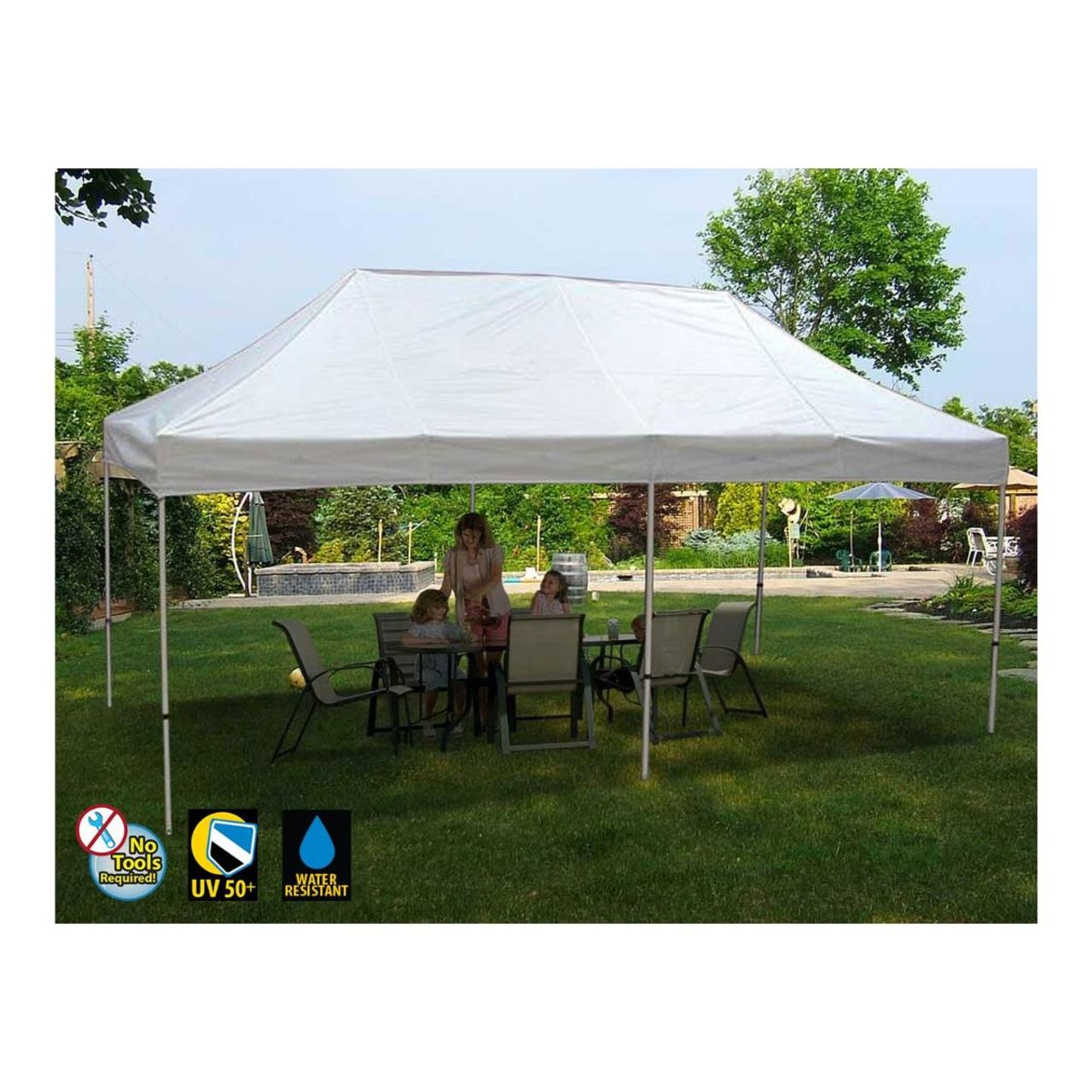 King Canopy 10' x 20' Tuff Tent Canopy - White
