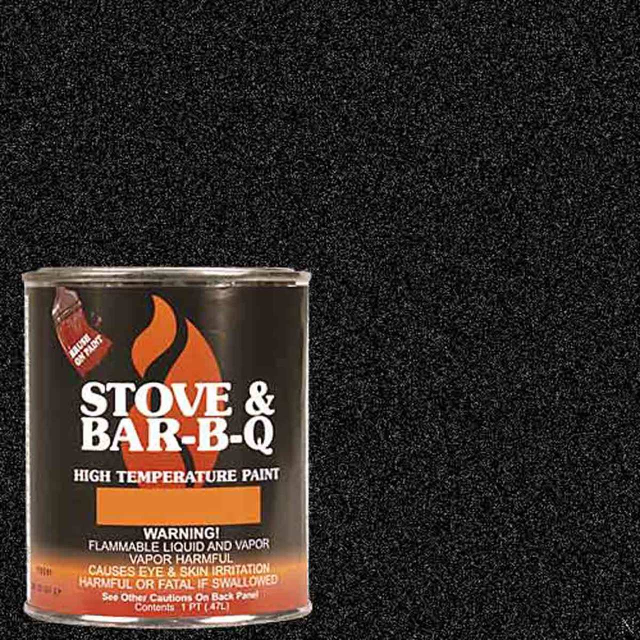 Stove & Bar-B-Q High Temperature Paint - Metallic Black - 16 oz