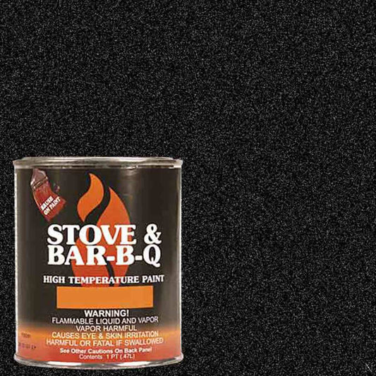 Stove & Bar-B-Q High Temperature Paint - Metallic Black - 16 oz