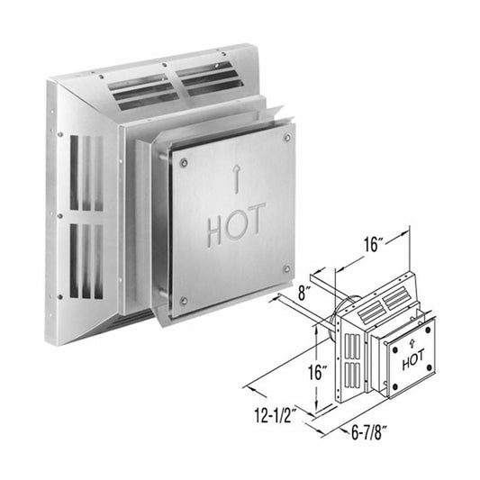 5" x 8" DirectVent Pro Aluminum Square Horizontal Termination Round Cap - 58DVA-HC