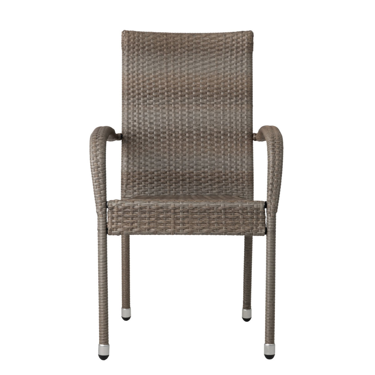 Fire Sense Weathered Gray Morgan Outdoor Wicker Stacking Chair - Set of 2 - 65254 (64529)